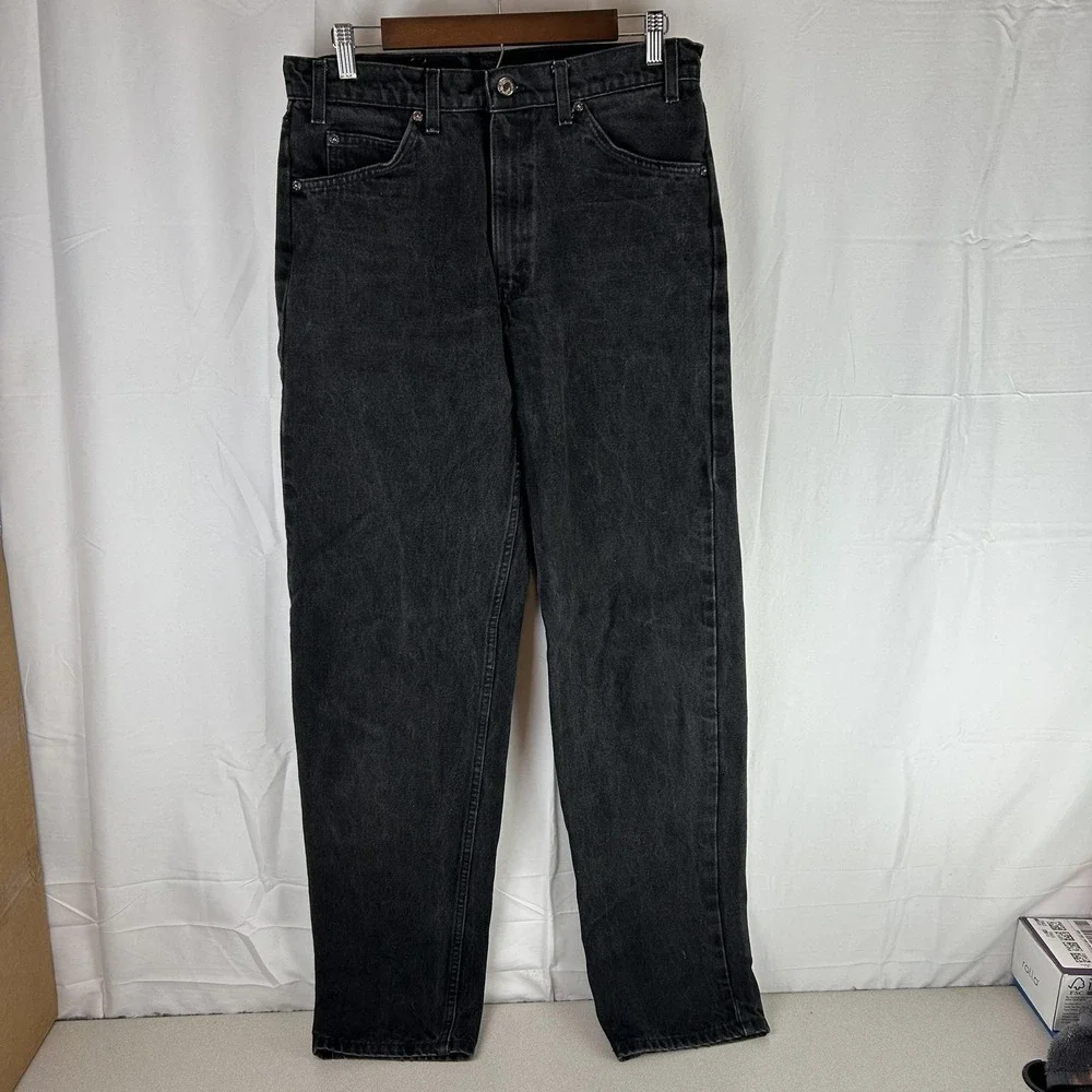 Levis 550 Jeans Mens 33x36 Black Vintage‎ Orange Tab 90's Relaxed Fit Tapered
